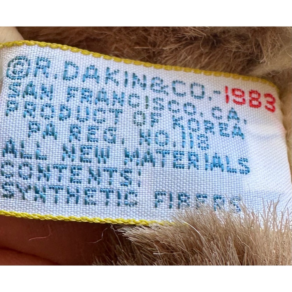 Vintage‎ 1983 Dakin Brown Bunny Rabbit Plush Stuffed Animal Toy 10 inch M89 - Picture 4 of 7